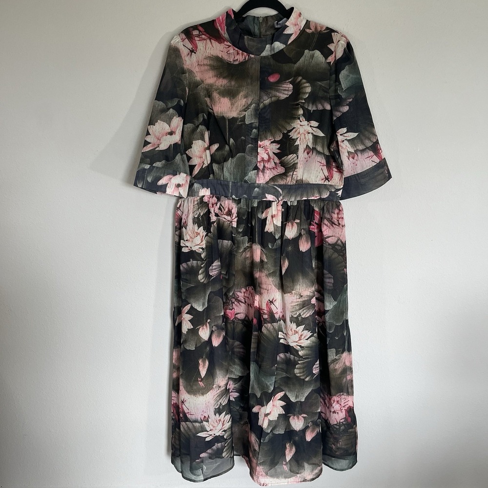 Misslook Water Lily Maxi Dress Plus Size Cottagecore Garden Wedding Party Modest